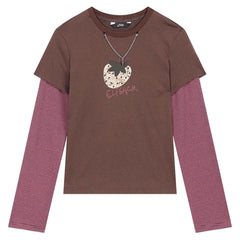 Strawberry Print Layered Tee