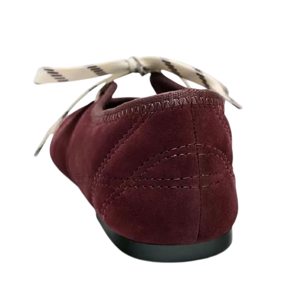 Suede Lace Up Mary Jane Flats