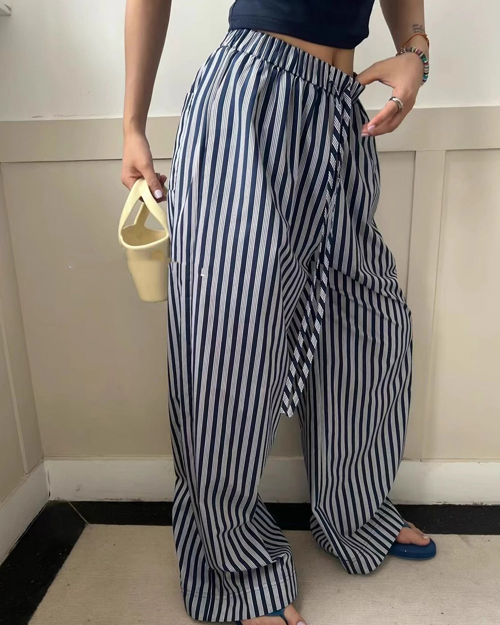 Casual Friday Striped Pants