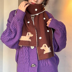 Sweet Puppy Knit Scarf