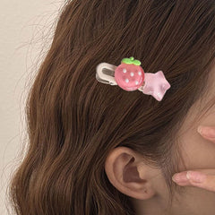Sweet Strawberry & Star Hair Clip