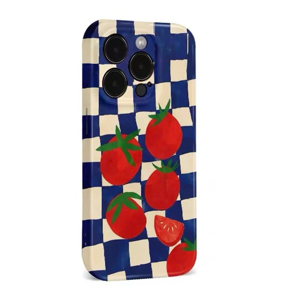Tomato Checkered iPhone Case
