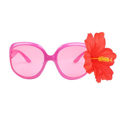 Tropical Flower Coconut Girl Aesthetic Glasses