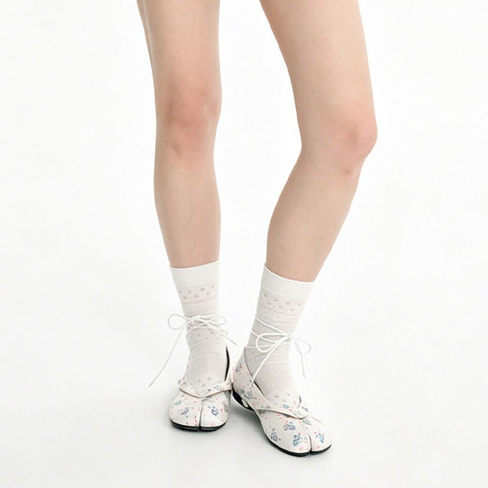 Unicorn Print Tabi Ballet Flats