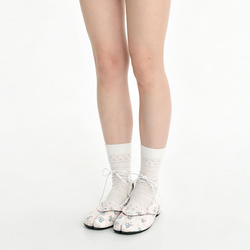 Unicorn Print Tabi Ballet Flats
