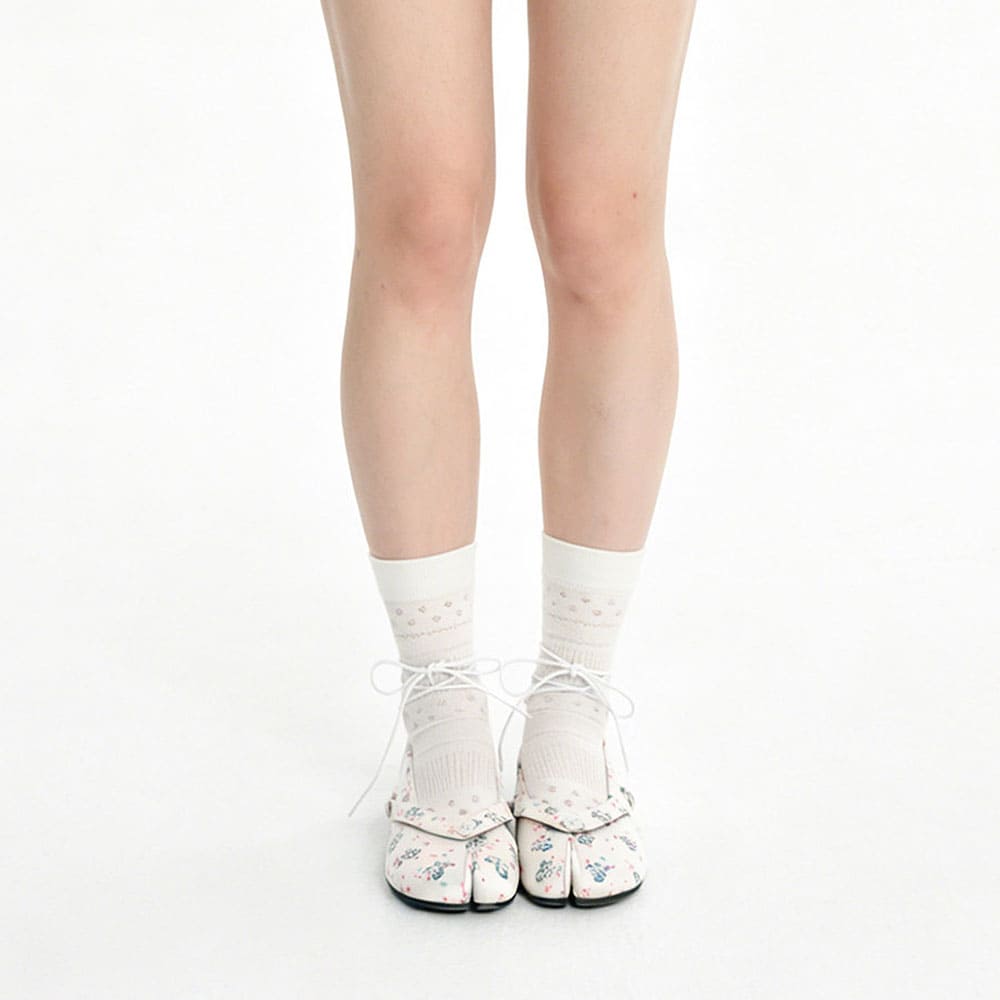 Unicorn Print Tabi Ballet Flats