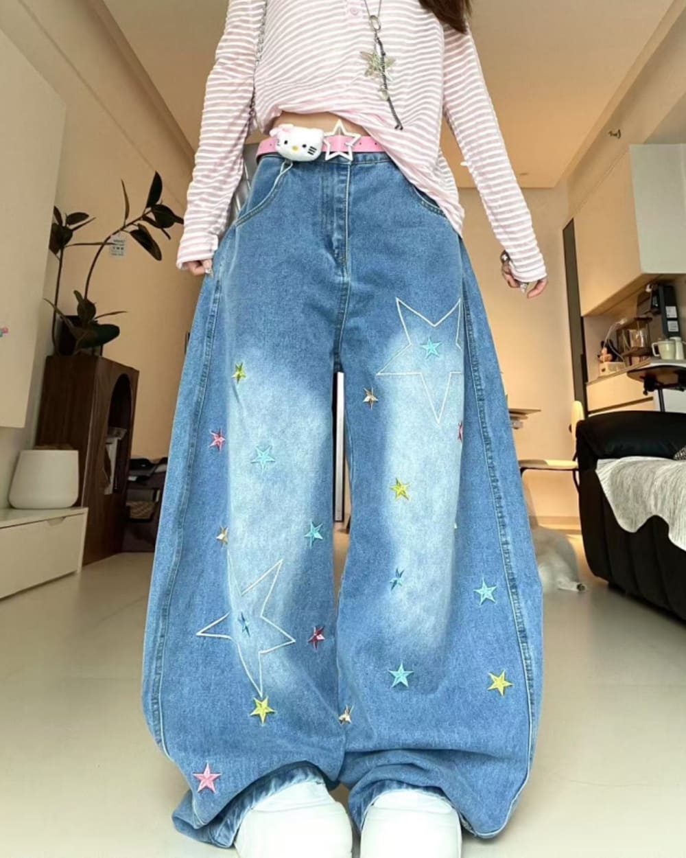 Utah Style Star Wide Leg Jeans