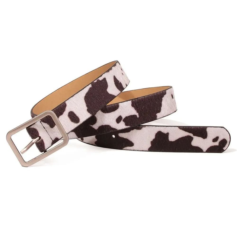 Vintage Ranch Cow Print Belt