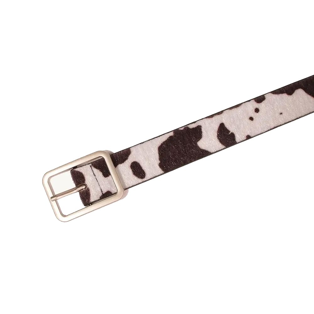 Vintage Ranch Cow Print Belt