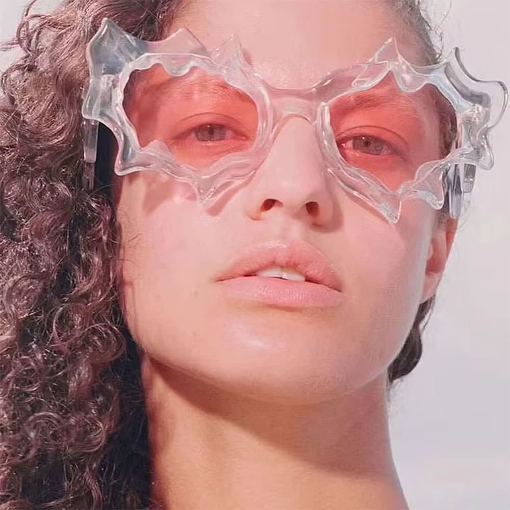 Whimsical Wavy Frame Sunglasses