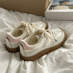 Teen Craft White & Black Stripe Sneakers