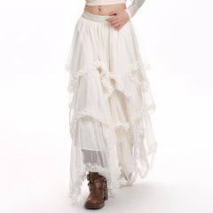Cotton Candy Ruffle Layered Skirt