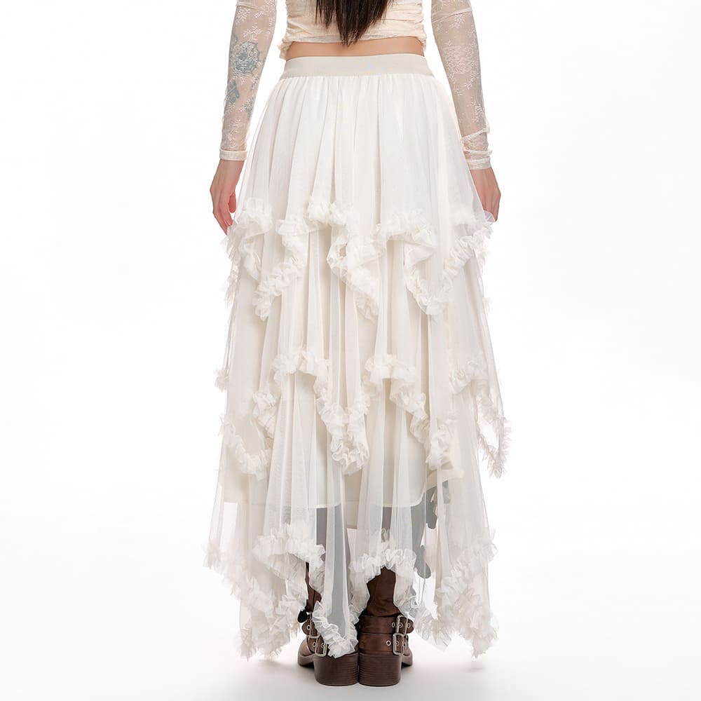 Cotton Candy Ruffle Layered Skirt