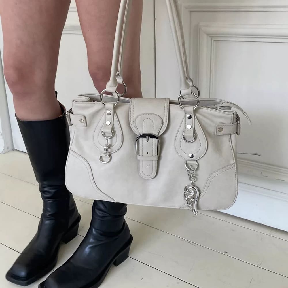 Zero Apologies Buckle Shoulder Bag