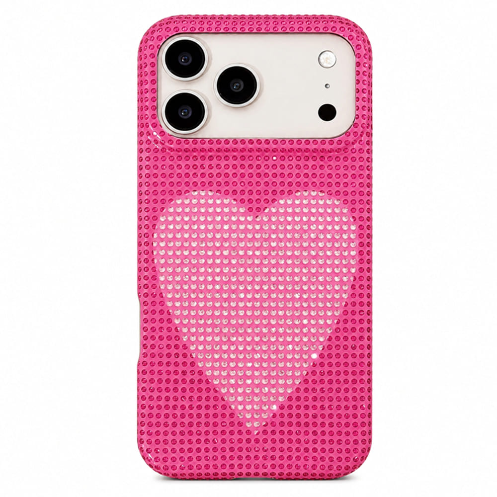 Y2K Heart Rhinestone iPhone Case