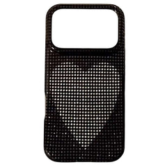 Y2K Heart Rhinestone iPhone Case