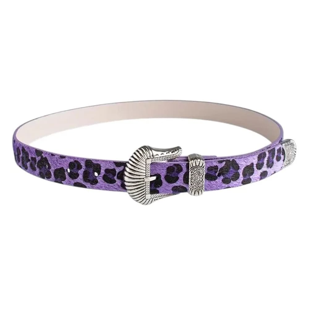Y2K Leopard Cowboy Belt