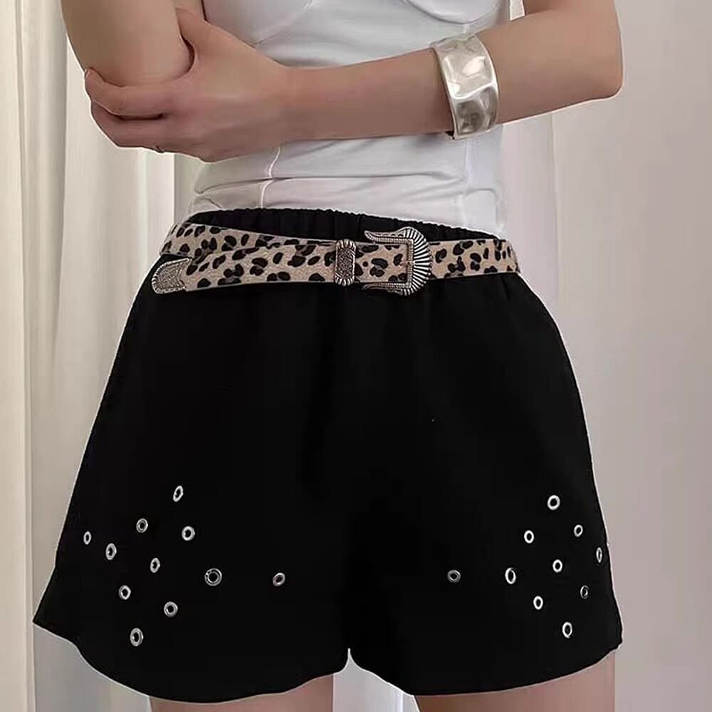 Y2K Leopard Cowboy Belt