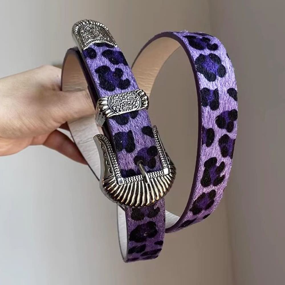 Y2K Leopard Cowboy Belt