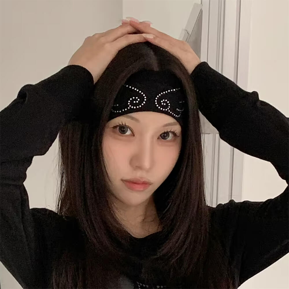 Y2K Rhinestone Angel Wings Headband