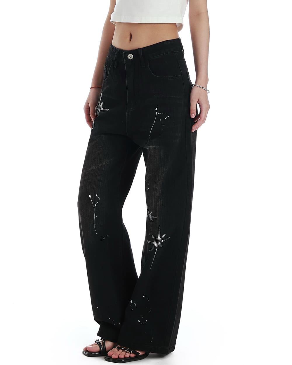 Diva Diary Rhinestone Star Jeans