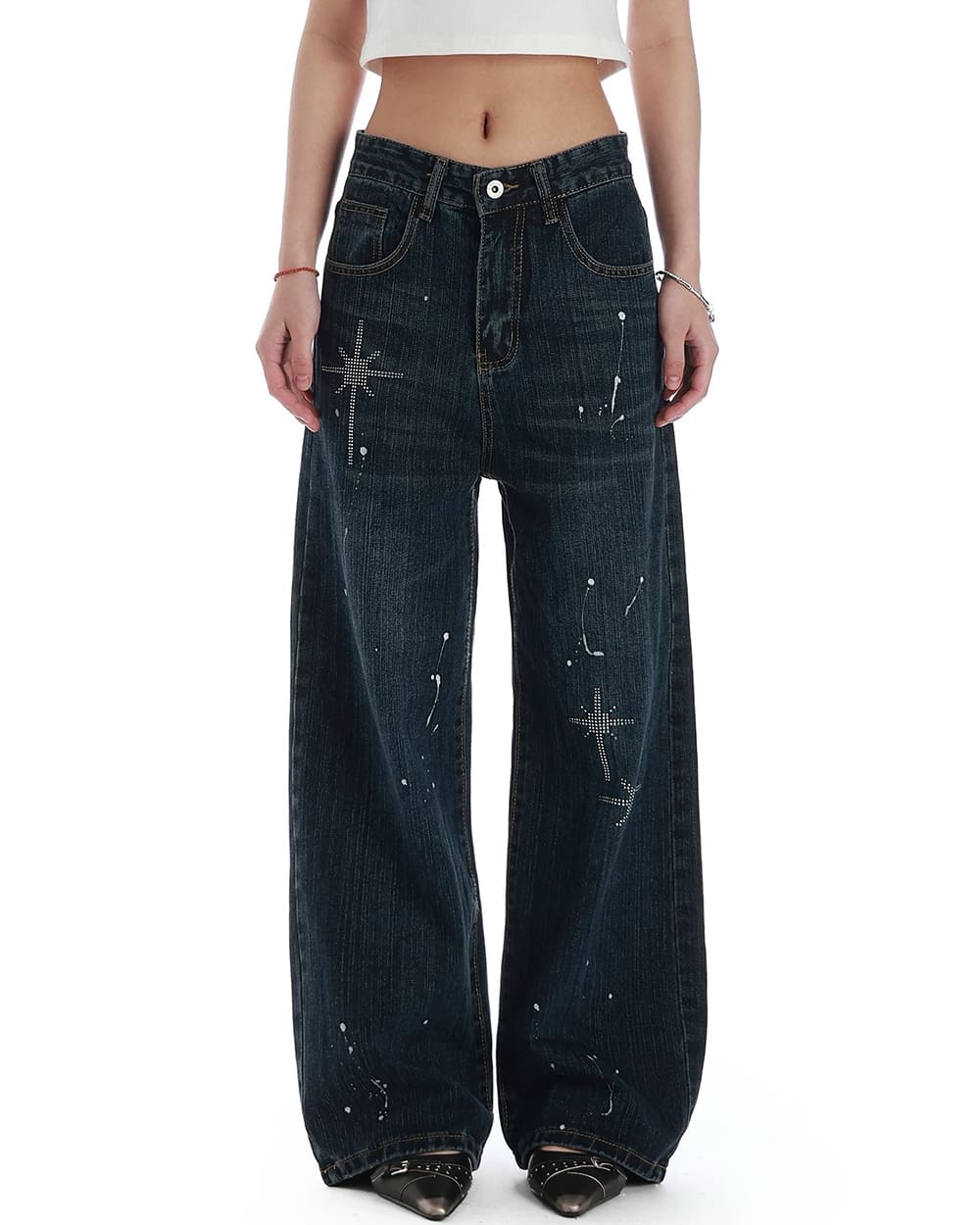 Diva Diary Rhinestone Star Jeans