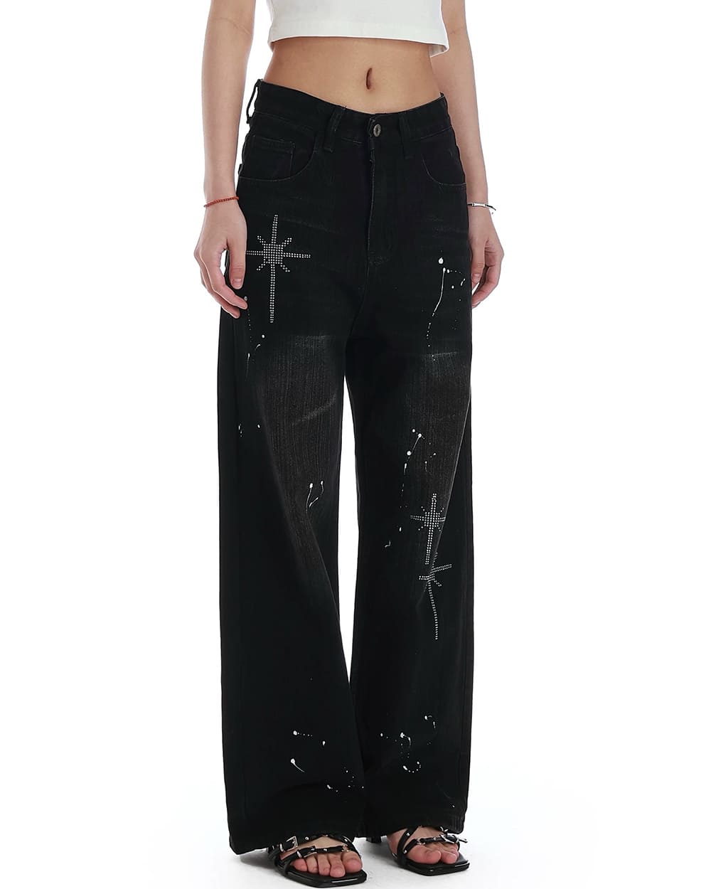 Diva Diary Rhinestone Star Jeans