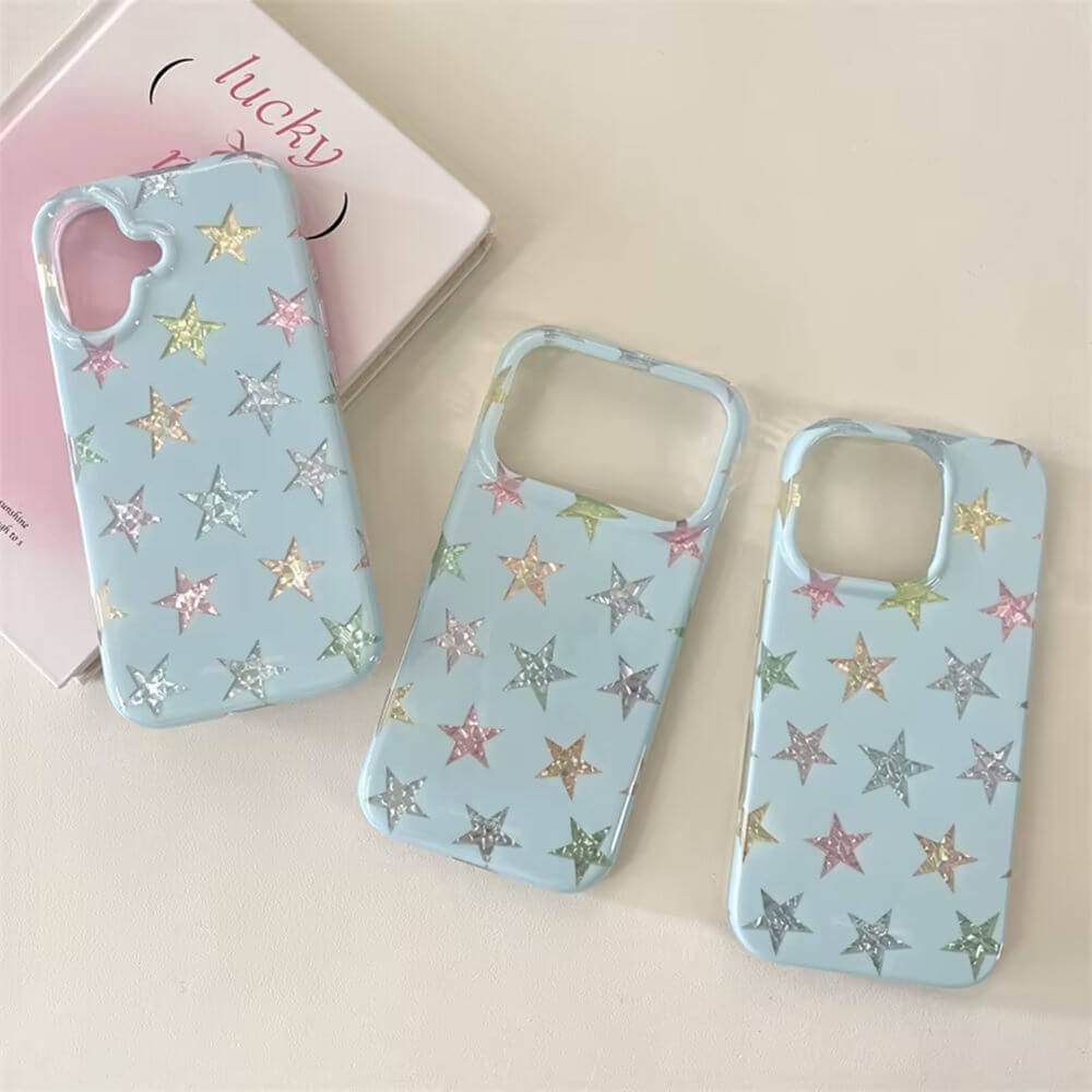Y2K Sparkle Stars iPhone Case