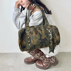 Y2K Camo Bag with Star Charm