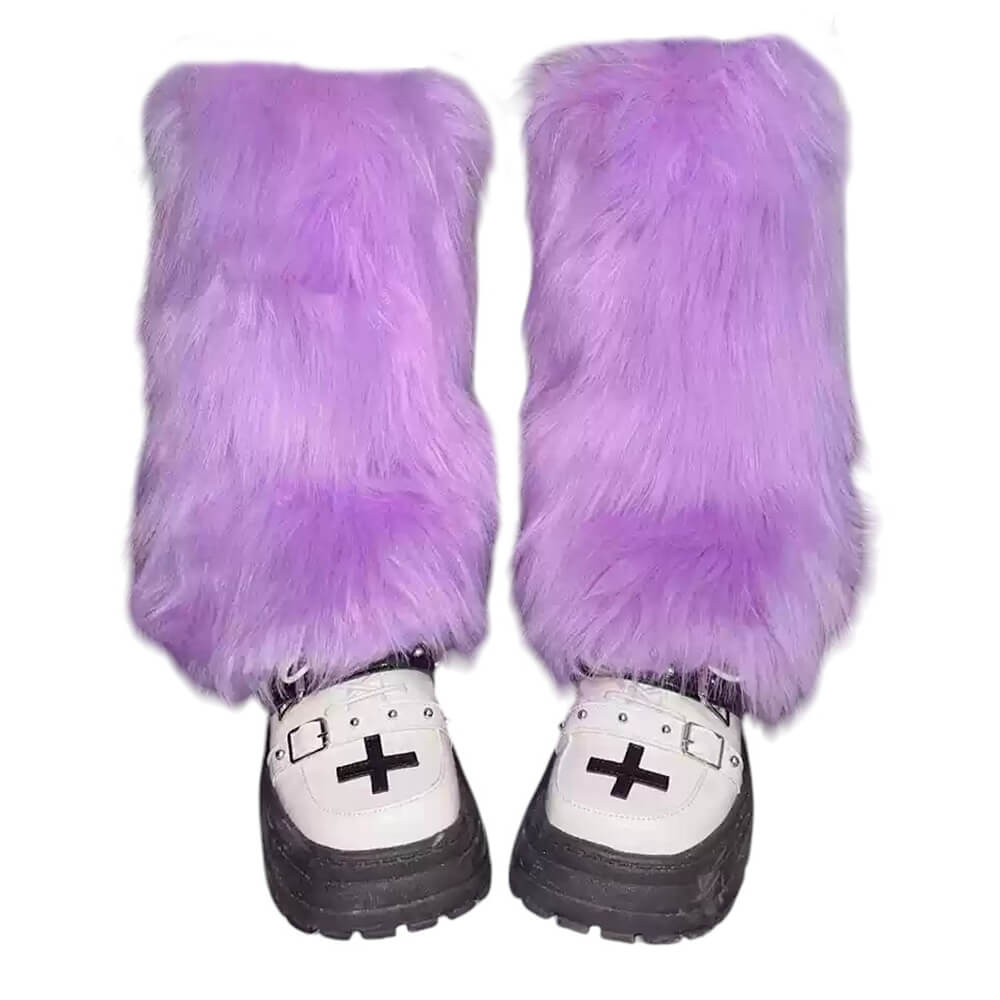 Y2K Fuzzy Leg Warmers