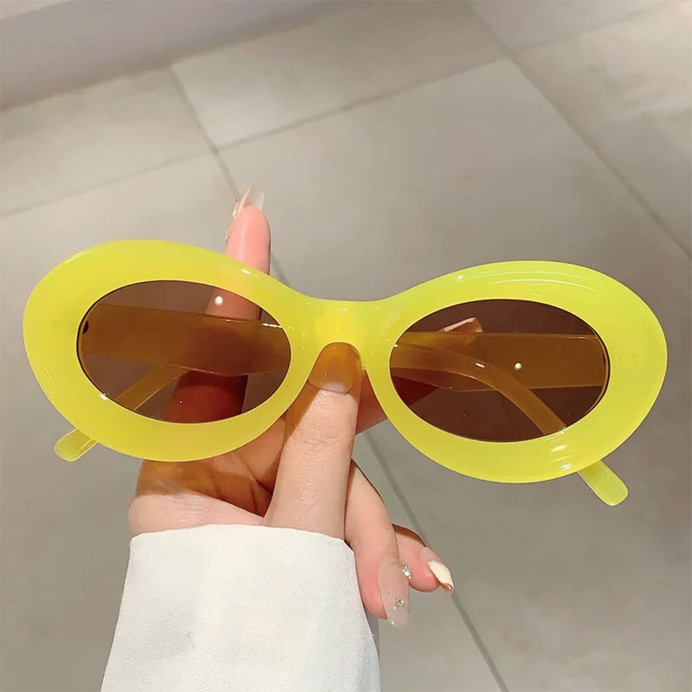 Y2K Oval Chunky Frame Sunglasses