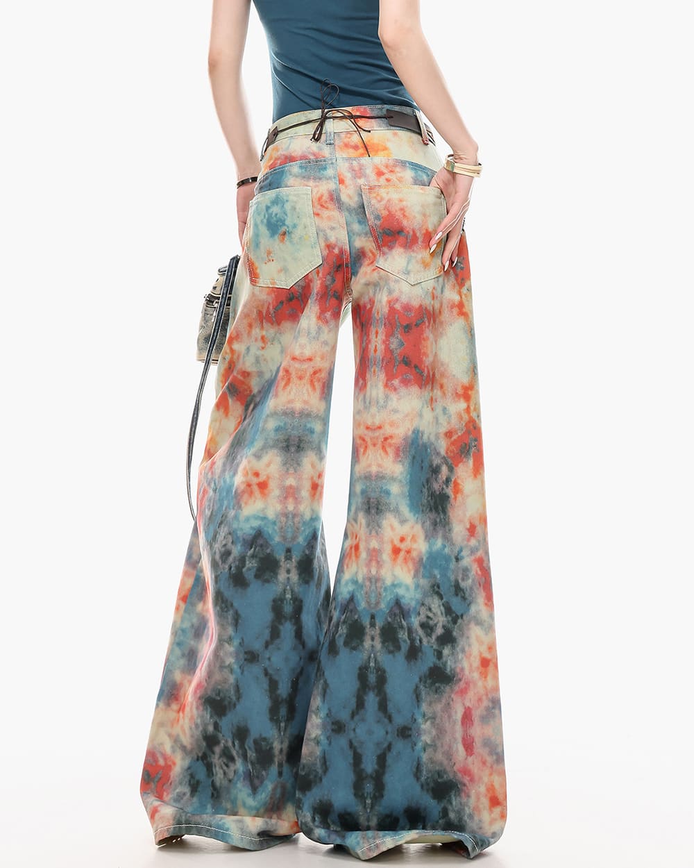 Y2K Chaos Era Tie Dye Wide Leg Jeans