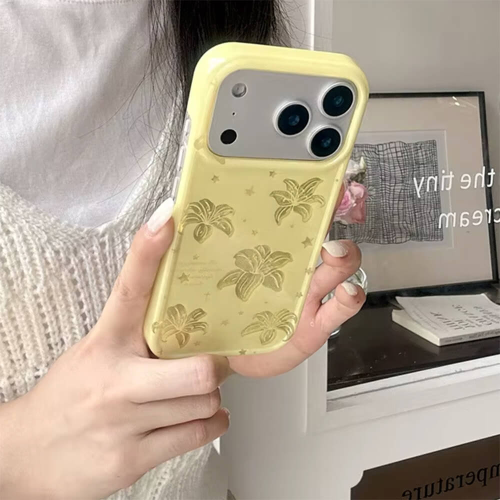 Tropical Flowers iPhone Case in Yellow