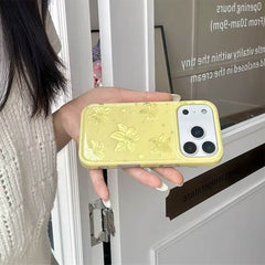 Tropical Flowers iPhone Case in Yellow