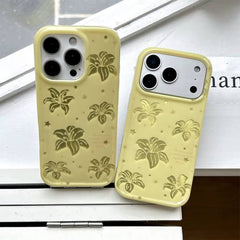 Tropical Flowers iPhone Case in Yellow