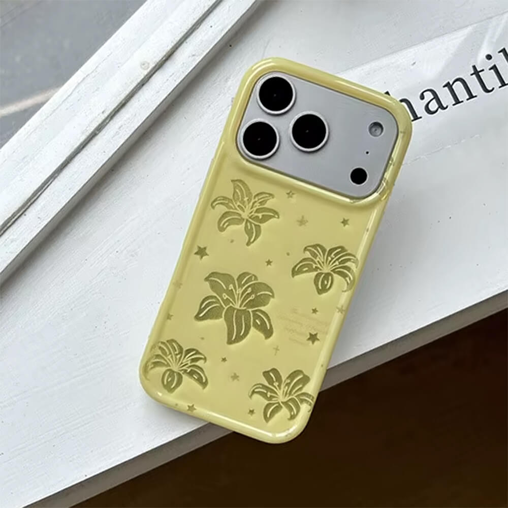 Tropical Flowers iPhone Case in Yellow